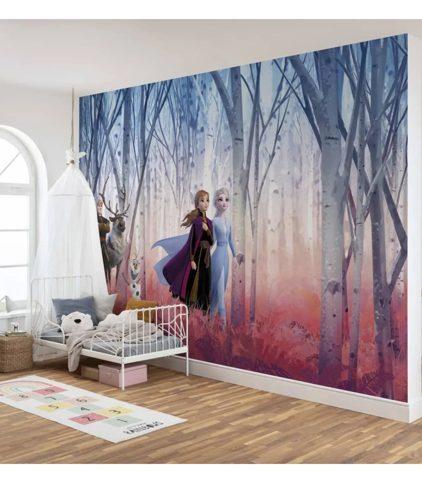 Best Fotobehang Frozen Friends Forever 368x254 cm blauw Decoratie