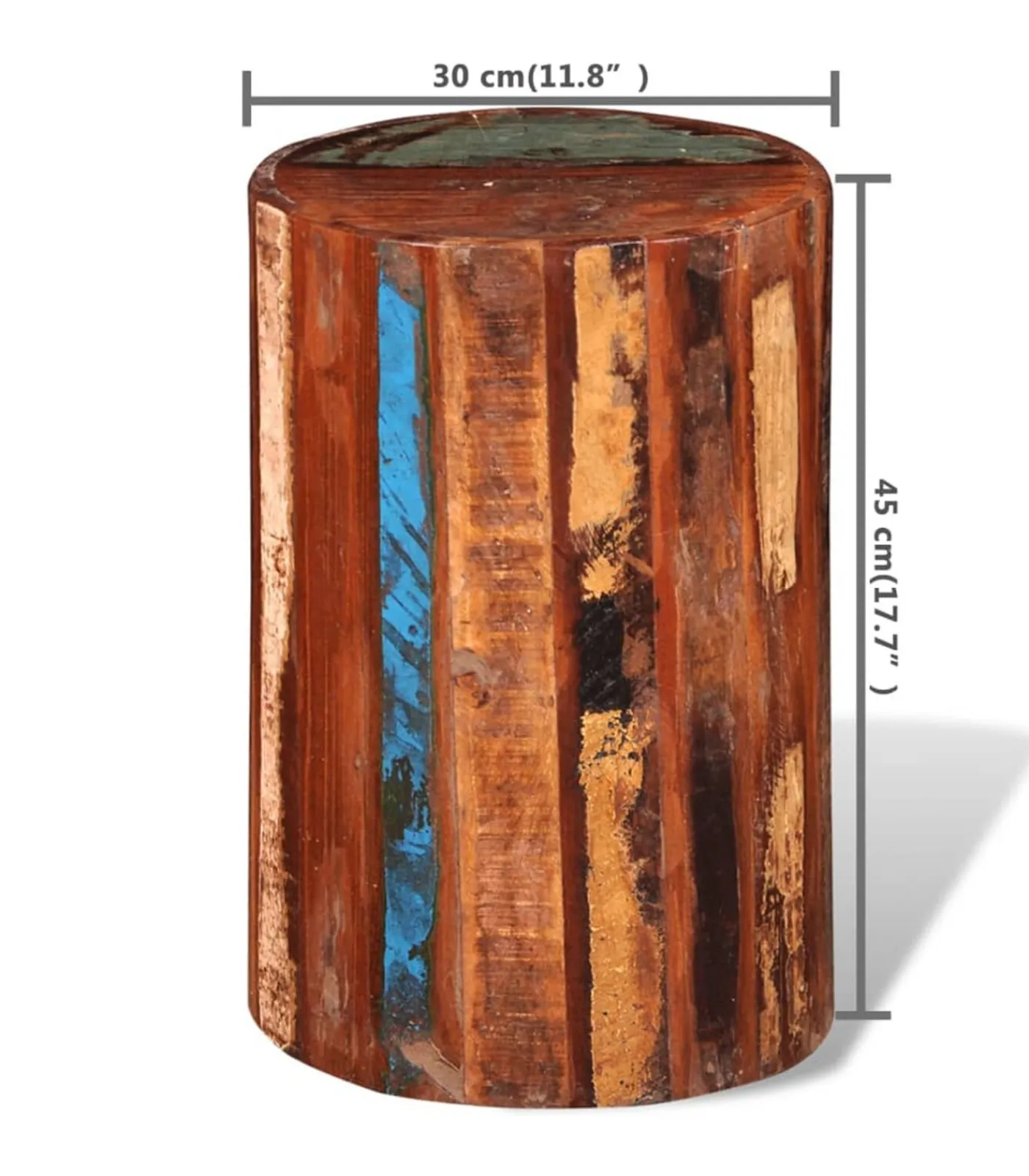 Kruk massief gerecycled hout Stoelen