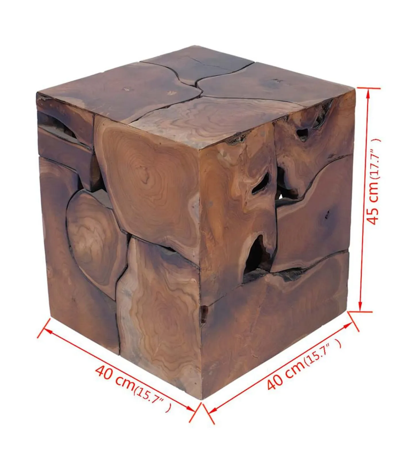 Online Kruk massief teakhout Stoelen