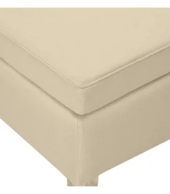 Discount Kruk met houten poten stof crèmekleurig Stoelen