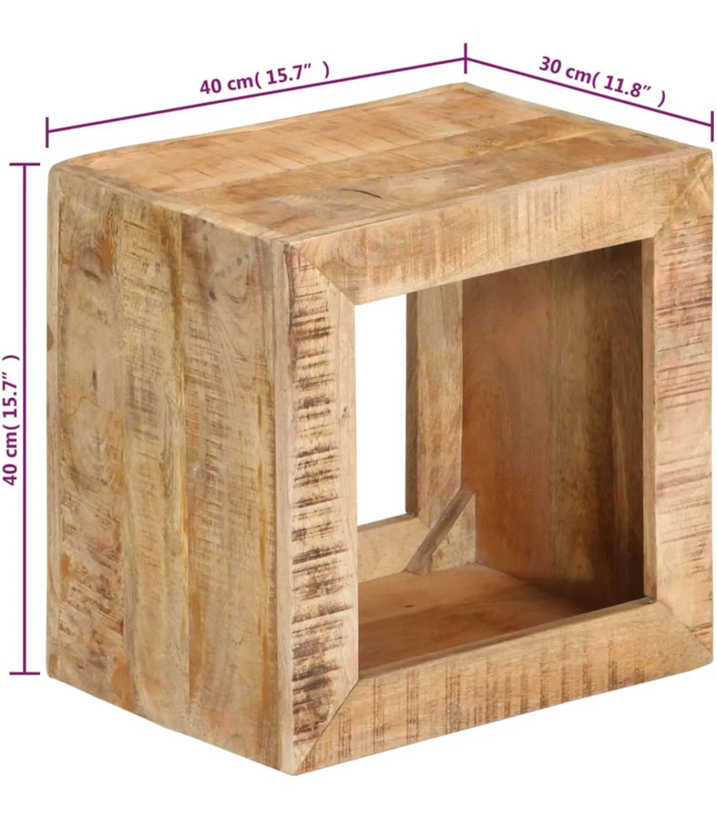 Online Kruk 40x30x40 cm massief mangohout Tafels