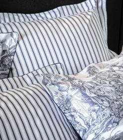 New Kussensloop | 4 Continents - Blanc/Bleu Kussenslopen