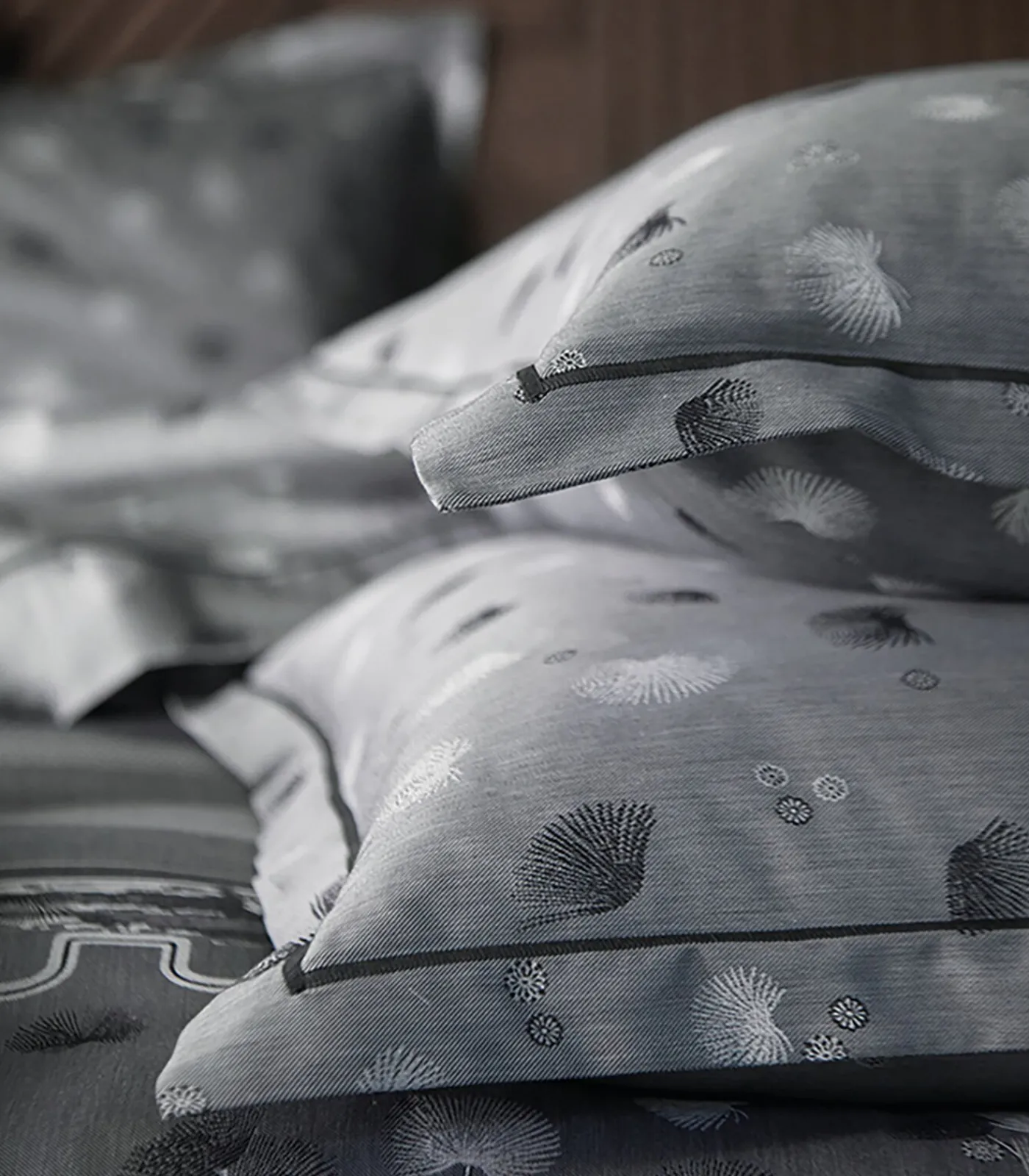 Sale KYOTO Graphite - Kussensloop Jacquard katoen Kussenslopen