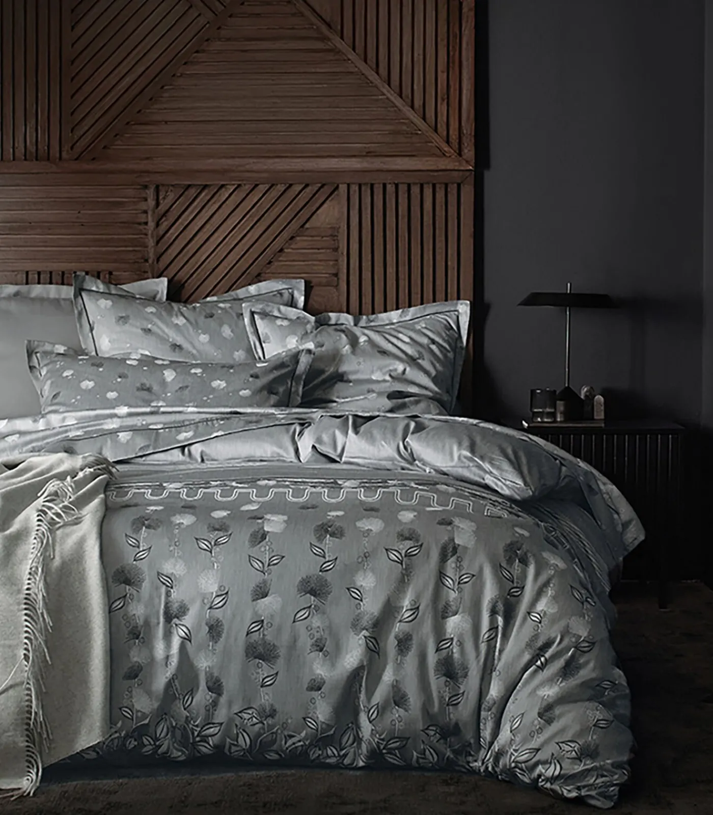 Sale KYOTO Graphite -Laken Jacquard katoen Lakens