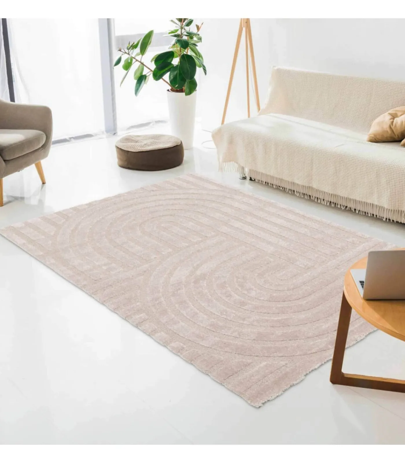 Online Laagpolig vloerkleed met eigentijds patroon 120 x 170 cm Tapijten