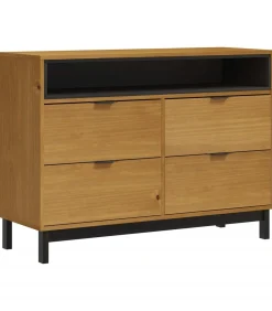 Outlet Ladekast FLAM 110x40x80 cm massief grenenhout Meubels