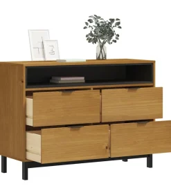 Outlet Ladekast FLAM 110x40x80 cm massief grenenhout Meubels