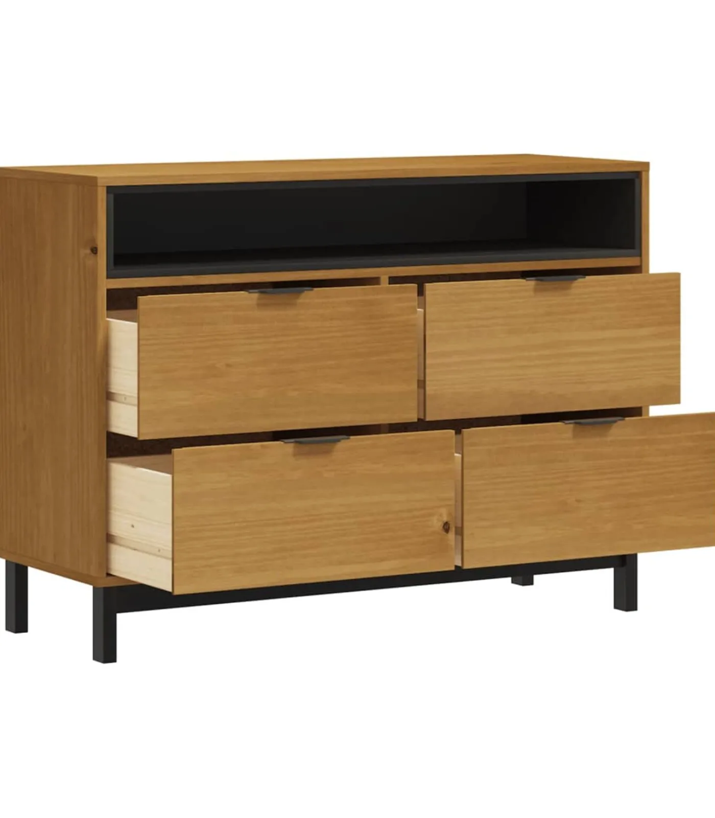 Outlet Ladekast FLAM 110x40x80 cm massief grenenhout Meubels