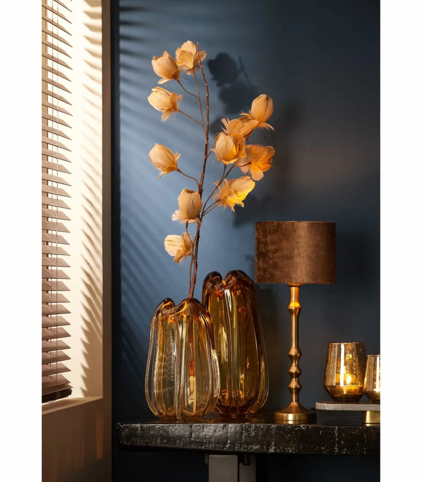 Best Lampenkap Gemstone - Bruin - 20x20x15cm Lampenkappen