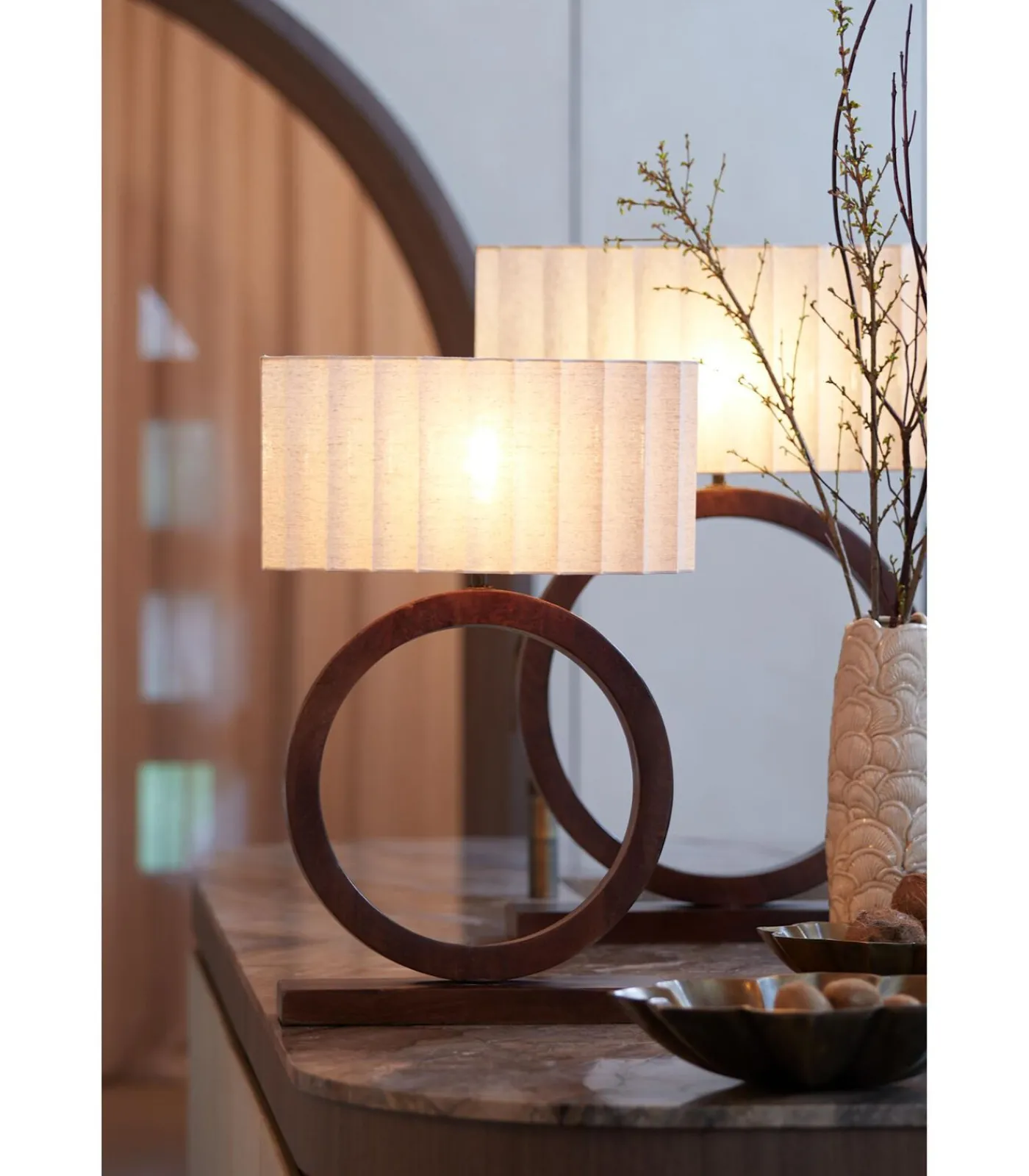 Best Lampenkap ovaal Disli - Crème - 45x21x22cm Lampenkappen