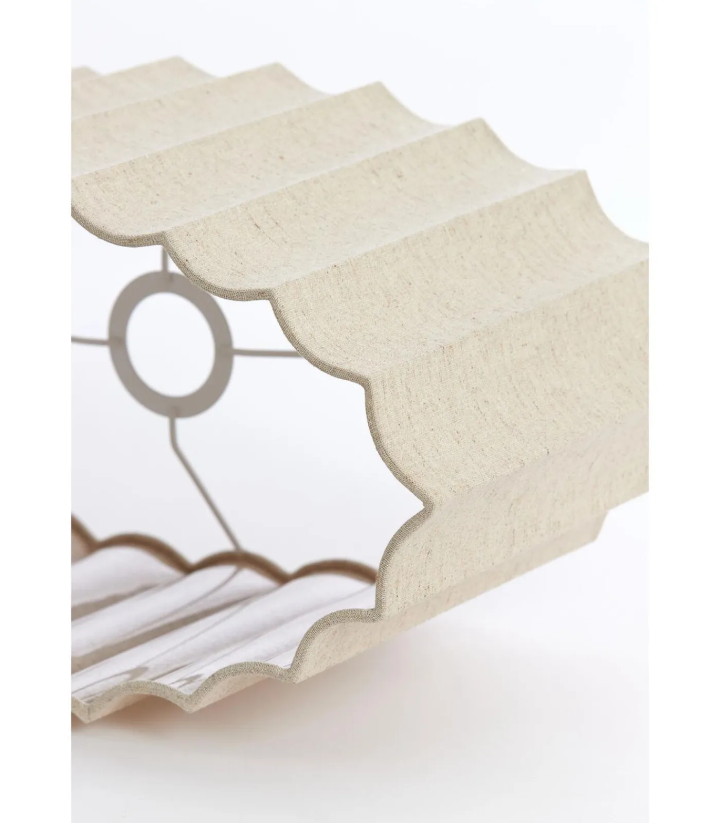 Best Lampenkap ovaal Disli - Crème - 45x21x22cm Lampenkappen