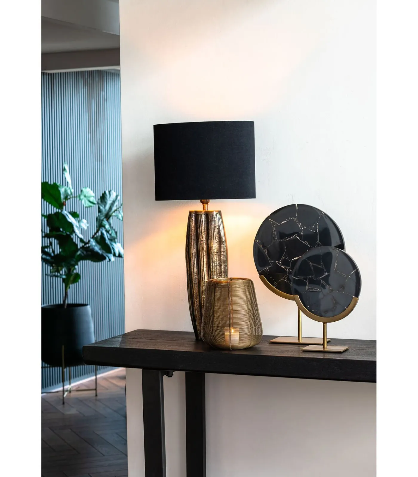 Best Lampenkap Ovaal Velours - Zwart - 30x15x25cm Lampenkappen