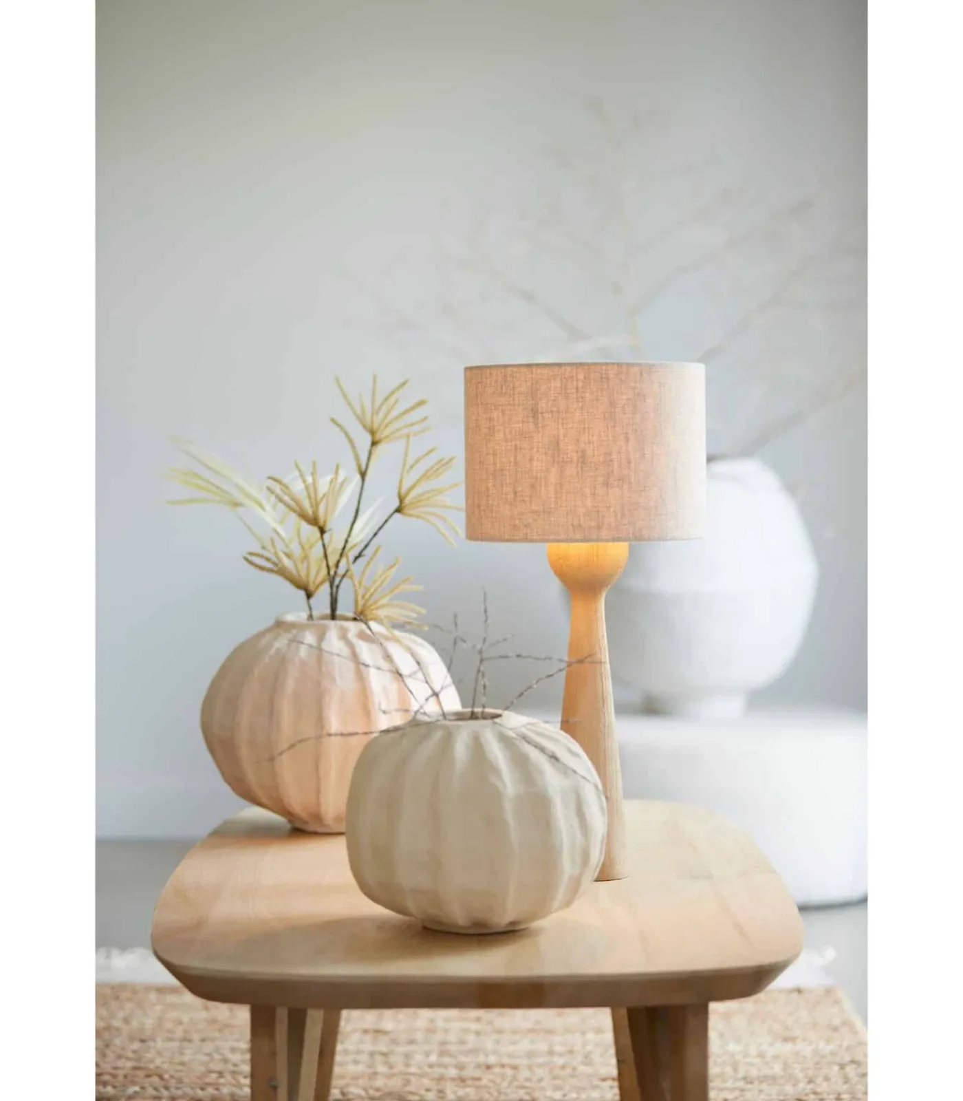 Discount Lampvoet Festina - Licht bruin - Ø9x33cm Muurverlichting