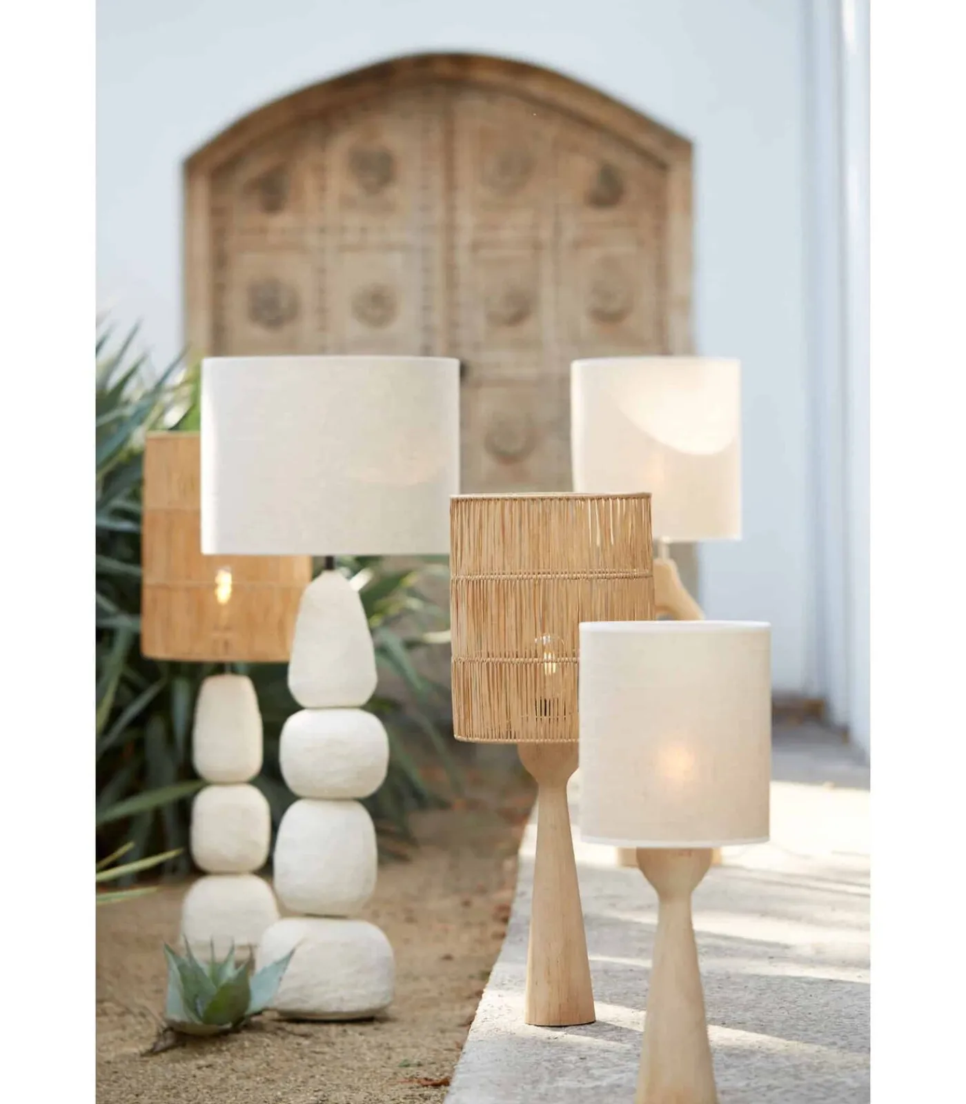 Discount Lampvoet Festina - Licht bruin - Ø9x33cm Muurverlichting