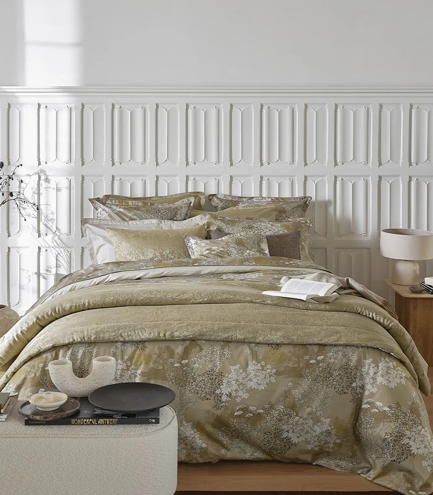 Outlet Lande - Effen kussensloop in biologisch katoen satijn Lakens