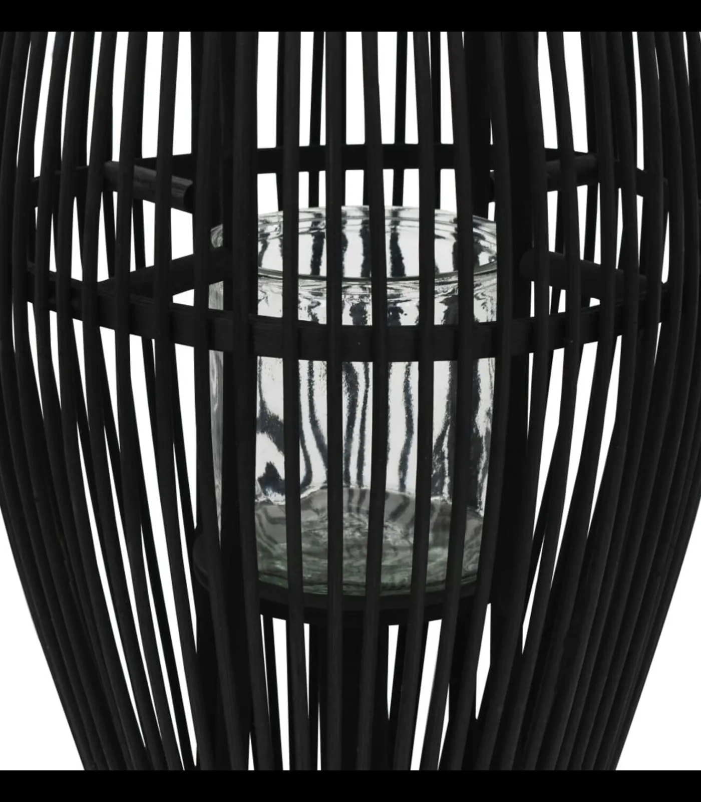 New Lantaarnhouder hangend 95 cm bamboe zwart Kaarsen & Kaarshouders