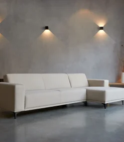 Hot Lars - Hoekbank rechts in ecru stof 300 x 150 cm Zetels