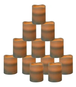 Clearance LED-kaarsen 24 st vlamloos met afstandsbediening warmwit Kaarsen & Kaarshouders