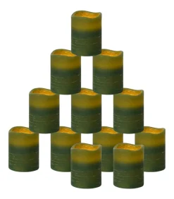 LED-kaarsen vlamloos met afstandsbediening 24 st warmwit Kaarsen & Kaarshouders