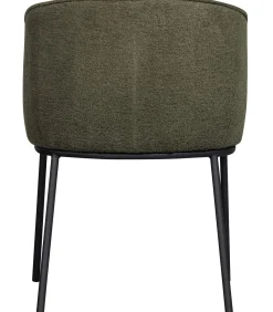 Hot Leon Eetkamerstoelen - Bouclé - Bosgroen - Set van 6 Stoelen