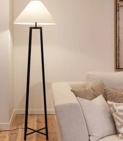 New Leoni - Staande Lamp - Zwart & Wit Vloerlampen