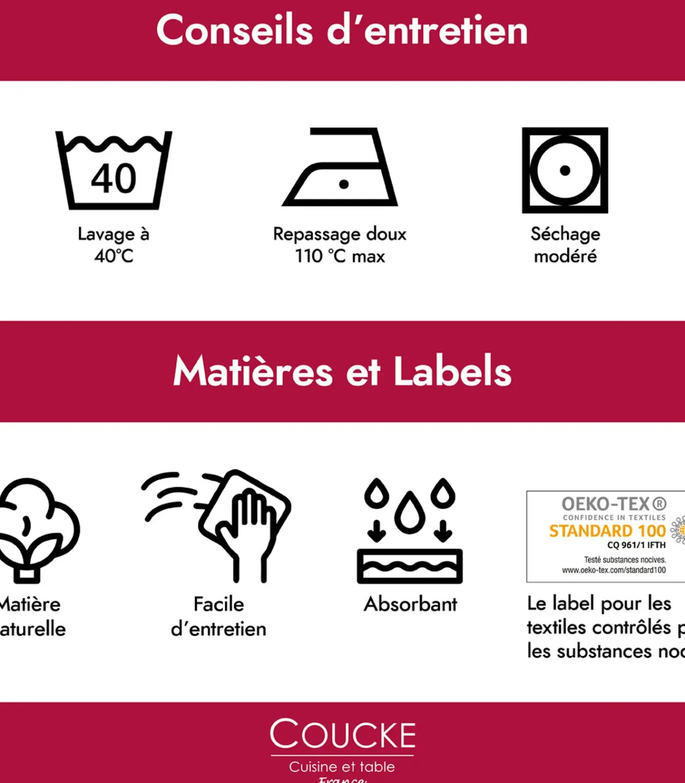 Hot Les Alpes et les Pyrénées - Set van 2 katoenen theedoeken met print Keuken- & Tafellinnen