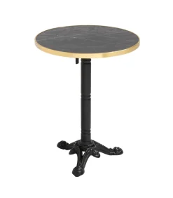 New Liggende zwartmarmeren terrastafel van 60 cm en 2 groene stoelen Tuinmeubelen