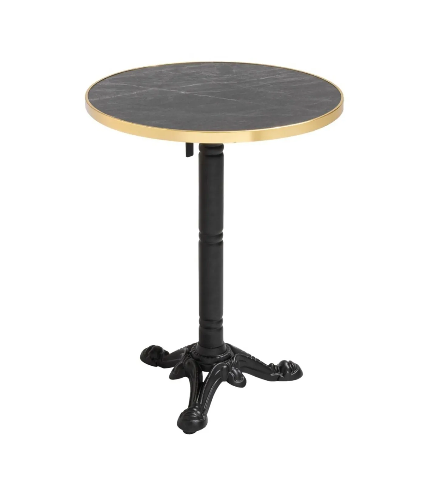 New Liggende zwartmarmeren terrastafel van 60 cm en 2 groene stoelen Tuinmeubelen