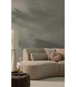 Outlet Loft Vloerlamp - Metaal/Bouclé - Naturel Met Stippen 130xØ30 cm Vloerlampen