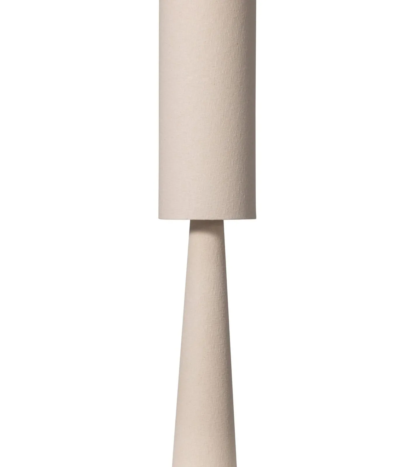 Loft Vloerlamp - Metaal/Bouclé - Naturel - 130x30x30 Vloerlampen