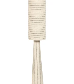 Discount Loft Vloerlamp - Metaal/Bouclé - Naturel Met Strepen 130xØ30 cm Vloerlampen