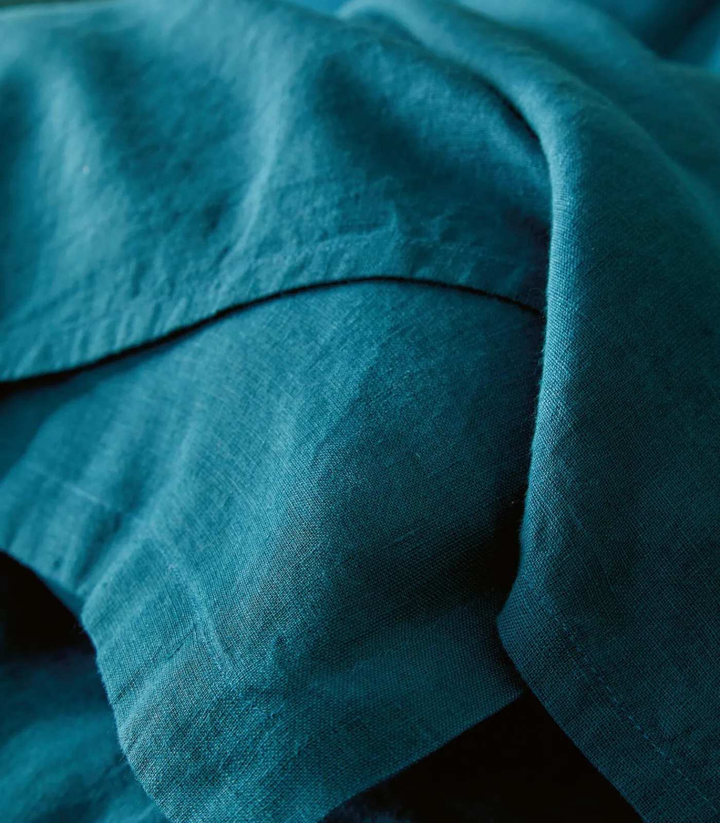 New LOUXOR Bleu paon - Laken linnen Stonewashed Lakens