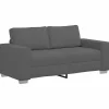 Hot Loveseat bank 140 cm corduroy stof donkergrijs Zetels