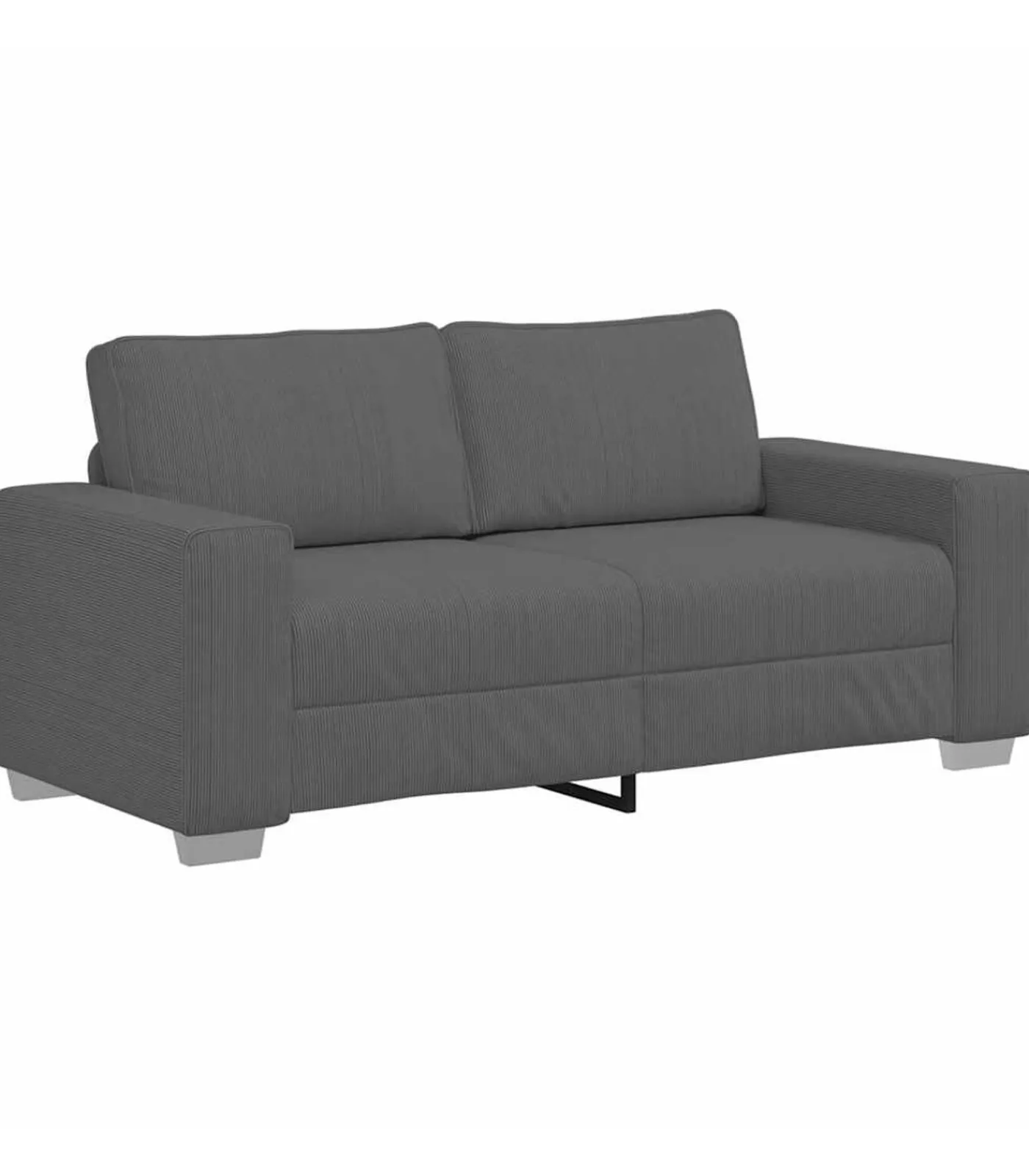 Hot Loveseat bank 140 cm corduroy stof donkergrijs Zetels
