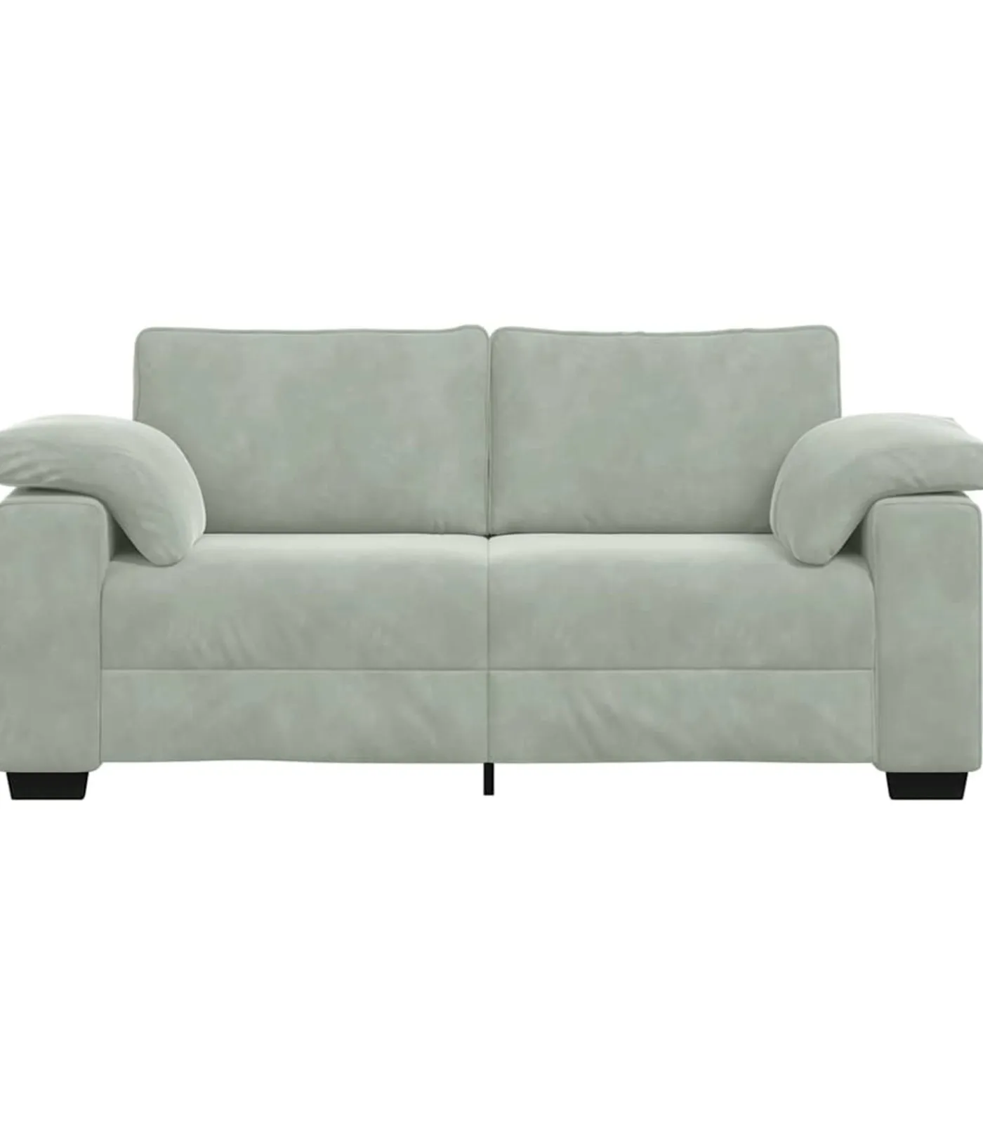 Best Loveseat bank 140 cm fluweel lichtgrijs Zetels