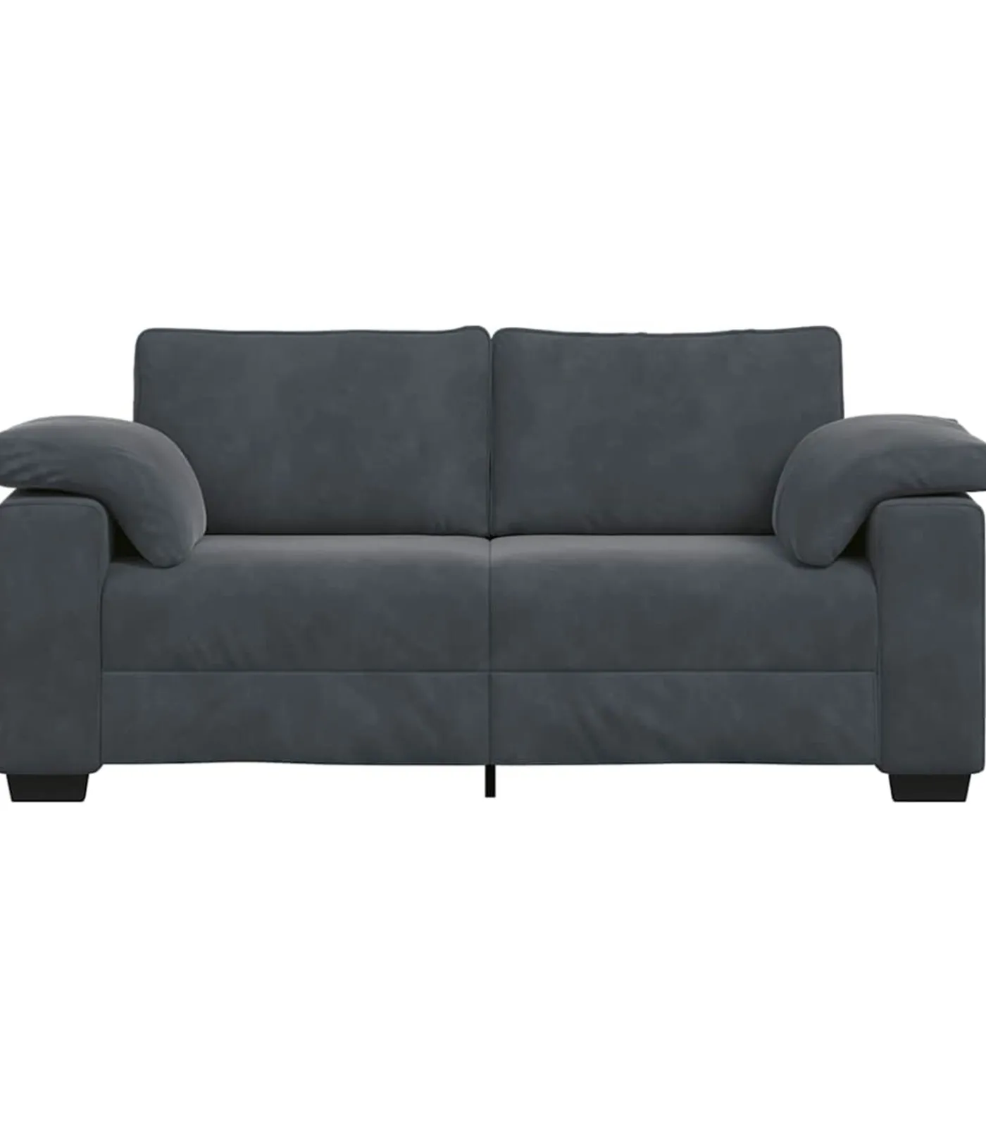 Loveseat bank 140 cm fluweel donkergrijs Zetels