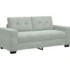 Loveseat bank 140 cm fluweel lichtgrijs Zetels