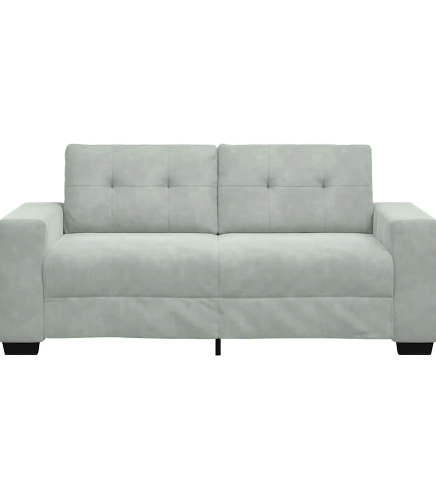 Loveseat bank 140 cm fluweel lichtgrijs Zetels