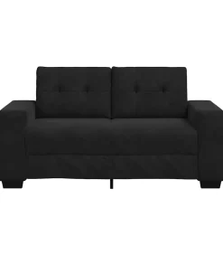 Loveseat bank 120 cm fluweel zwart Zetels