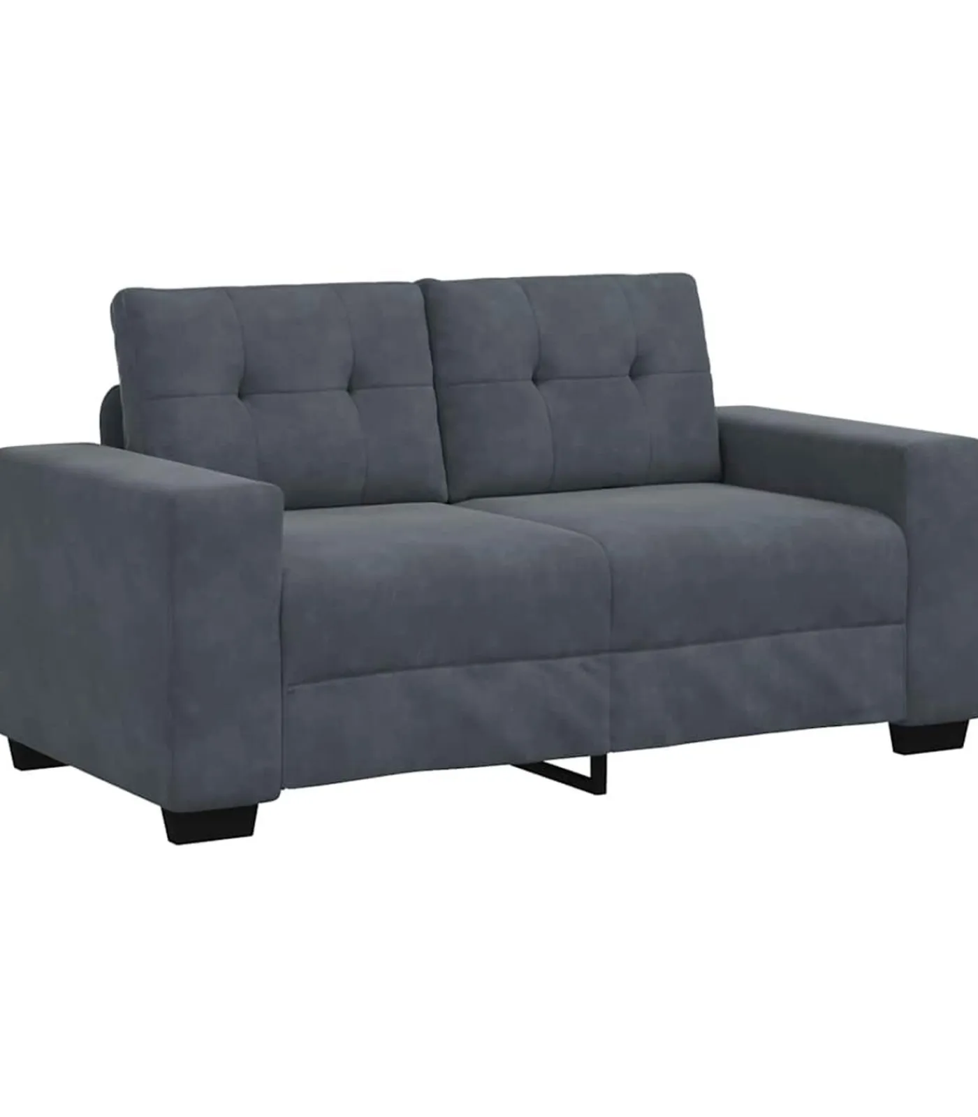 Online Loveseat bank 120 cm fluweel donkergrijs Zetels