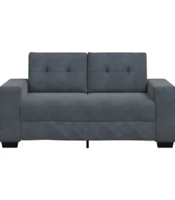Online Loveseat bank 120 cm fluweel donkergrijs Zetels