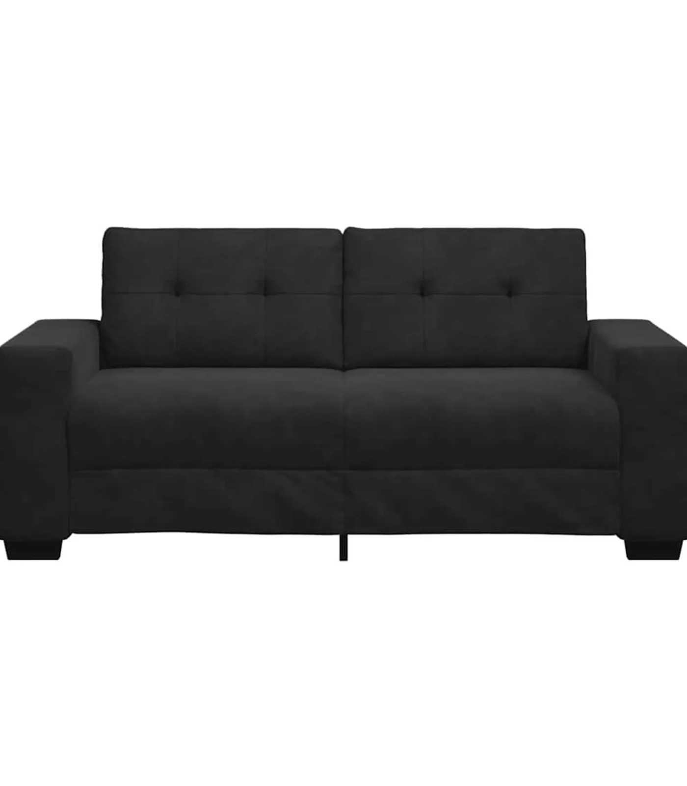 New Loveseat bank 140 cm fluweel zwart Zetels