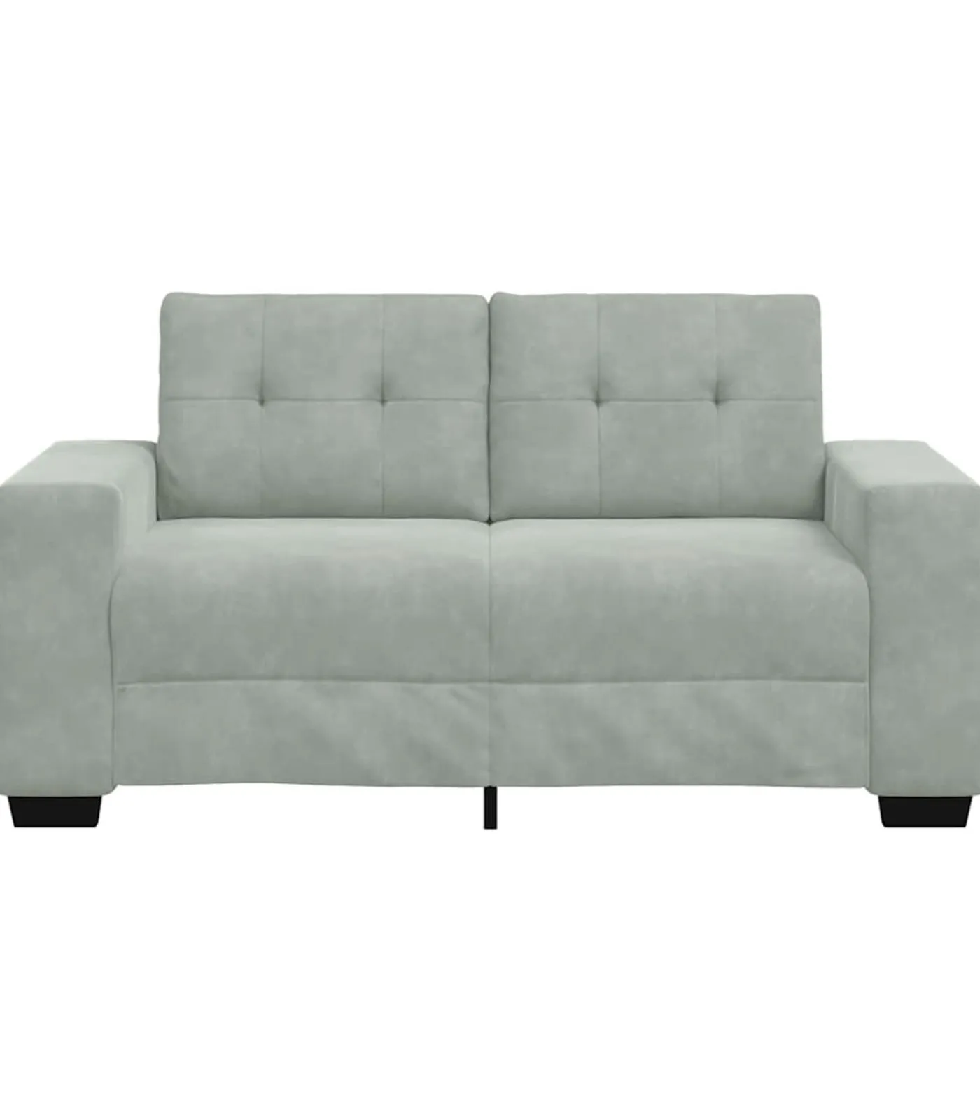 Clearance Loveseat bank 120 cm fluweel lichtgrijs Zetels