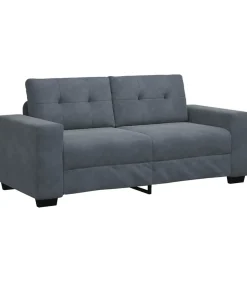 Best Loveseat bank 140 cm fluweel donkergrijs Zetels