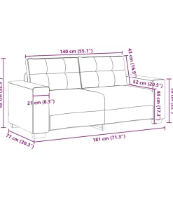 Best Loveseat bank 140 cm fluweel donkergrijs Zetels