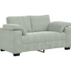 Online Loveseat bank 120 cm fluweel lichtgrijs Zetels