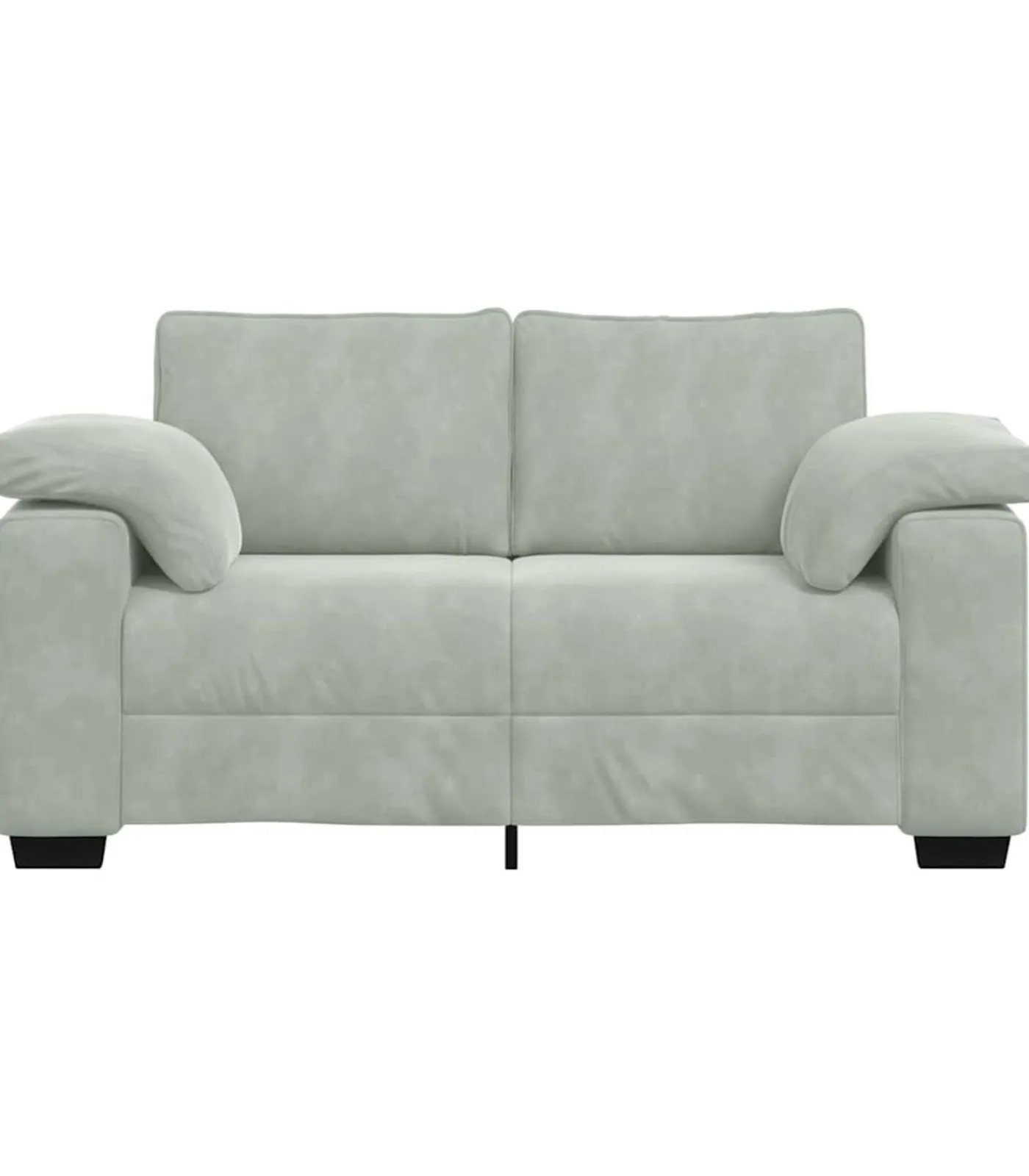 Online Loveseat bank 120 cm fluweel lichtgrijs Zetels