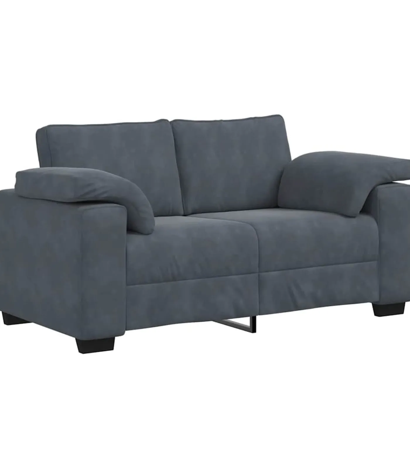 Hot Loveseat bank 120 cm fluweel donkergrijs Zetels