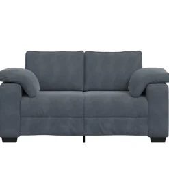 Hot Loveseat bank 120 cm fluweel donkergrijs Zetels