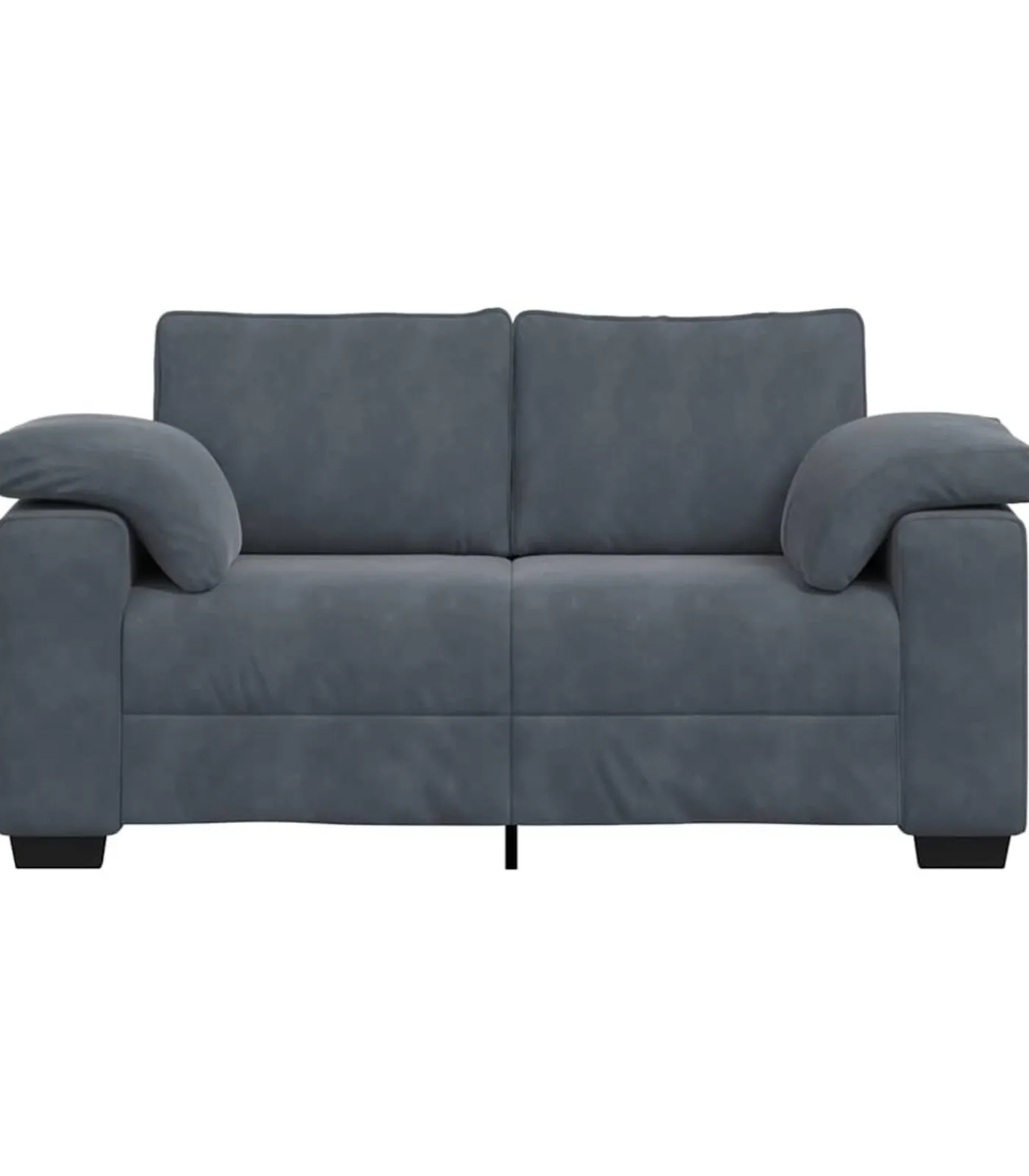 Hot Loveseat bank 120 cm fluweel donkergrijs Zetels